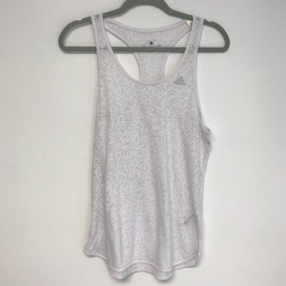 adidas Tops - Adidas | white burnout climalite sheer tank top M